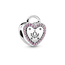 Load image into Gallery viewer, Pandora Logo Heart Padlock Clip Charm
