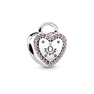 Pandora Logo Heart Padlock Clip Charm