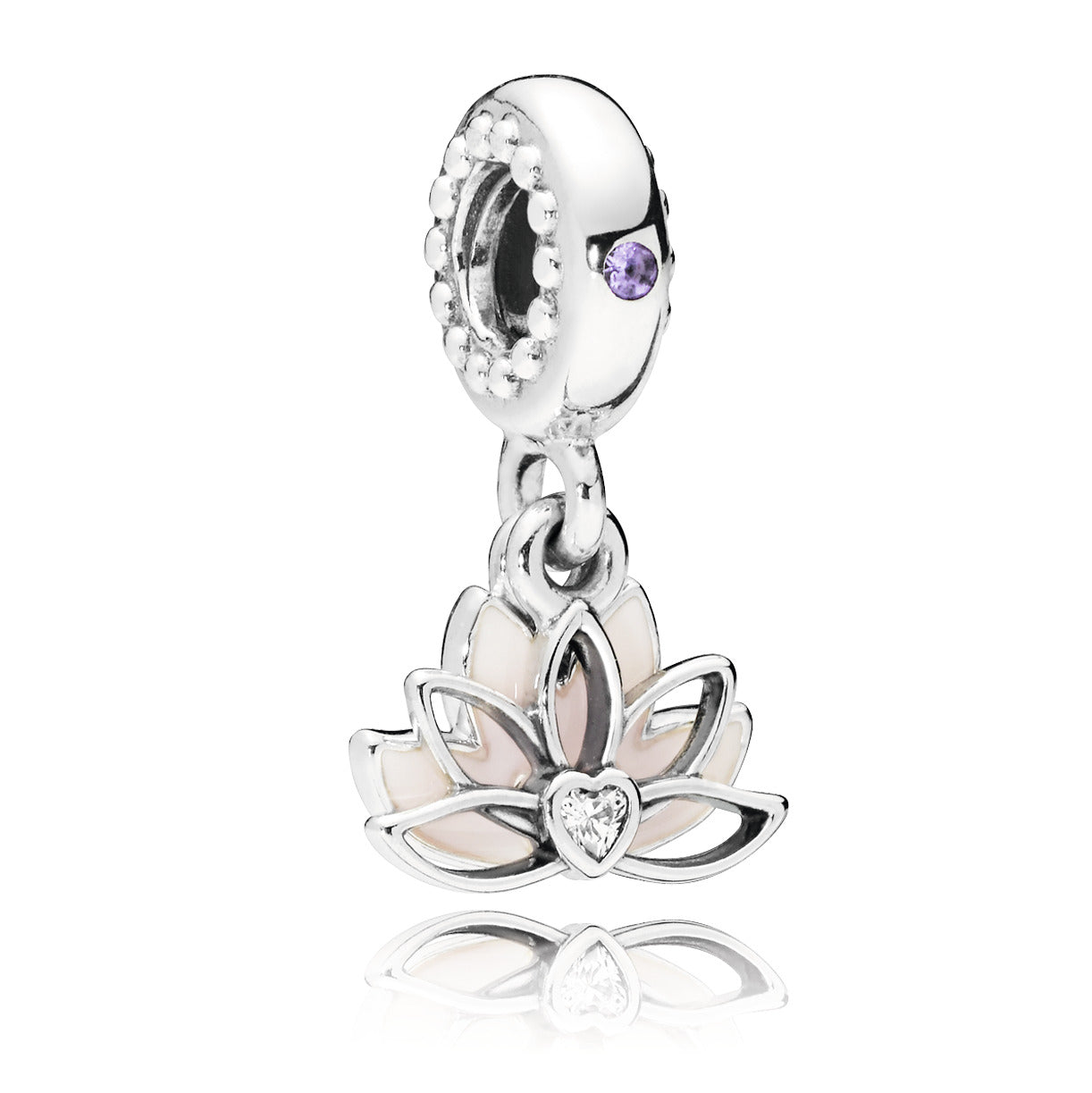 lily flower pandora charm Lotus Flower Dangle Charm