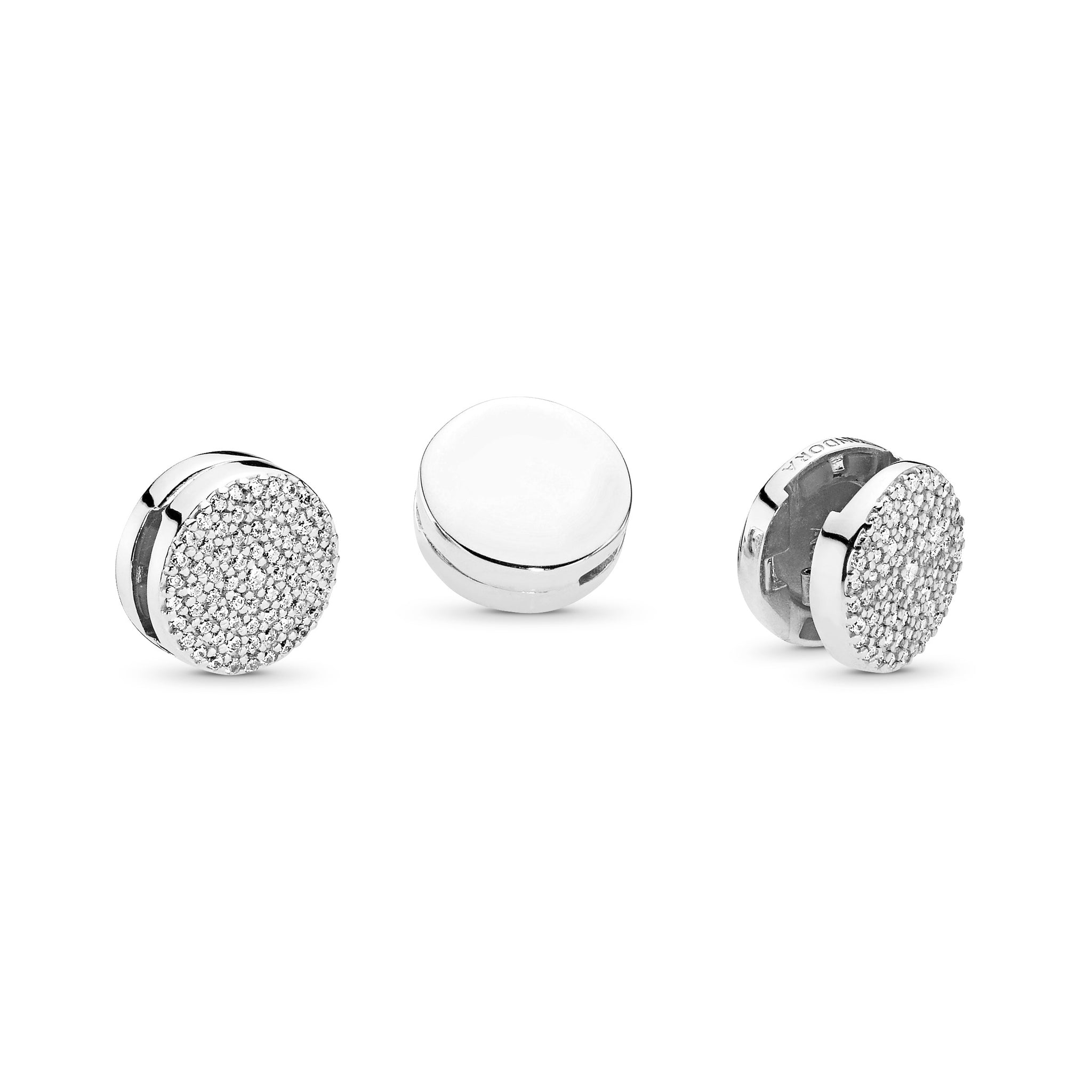 Round Pavé Clip Charm - Main Image