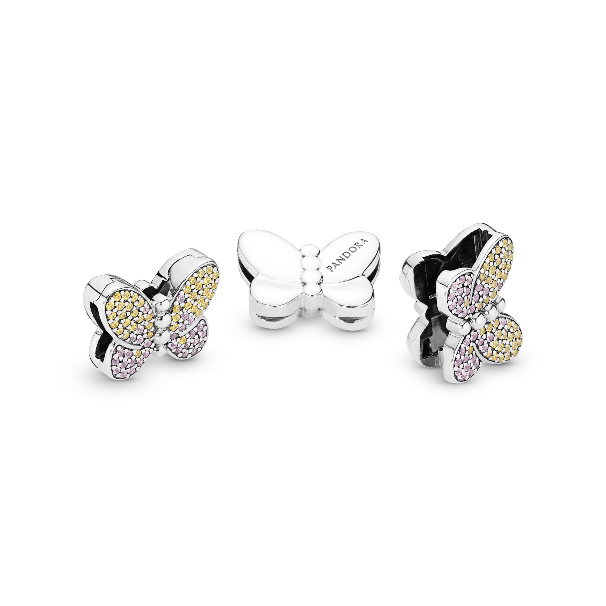 Butterfly Charm Pandora Photo Charm Pavé Butterfly Clip Charm