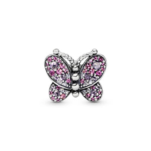 Pink Pavé Butterfly Charm