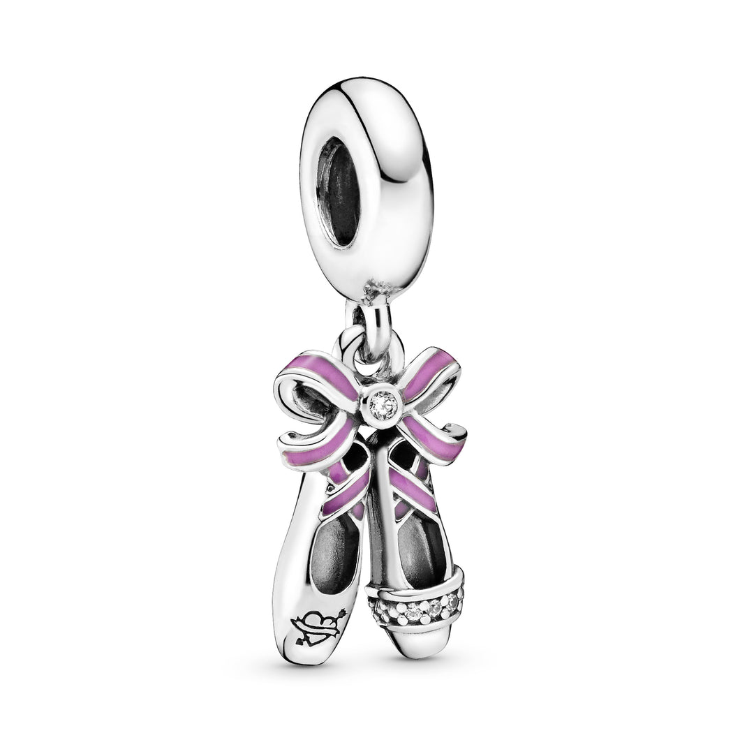 Pink Ballerina Shoes Dangle Charm