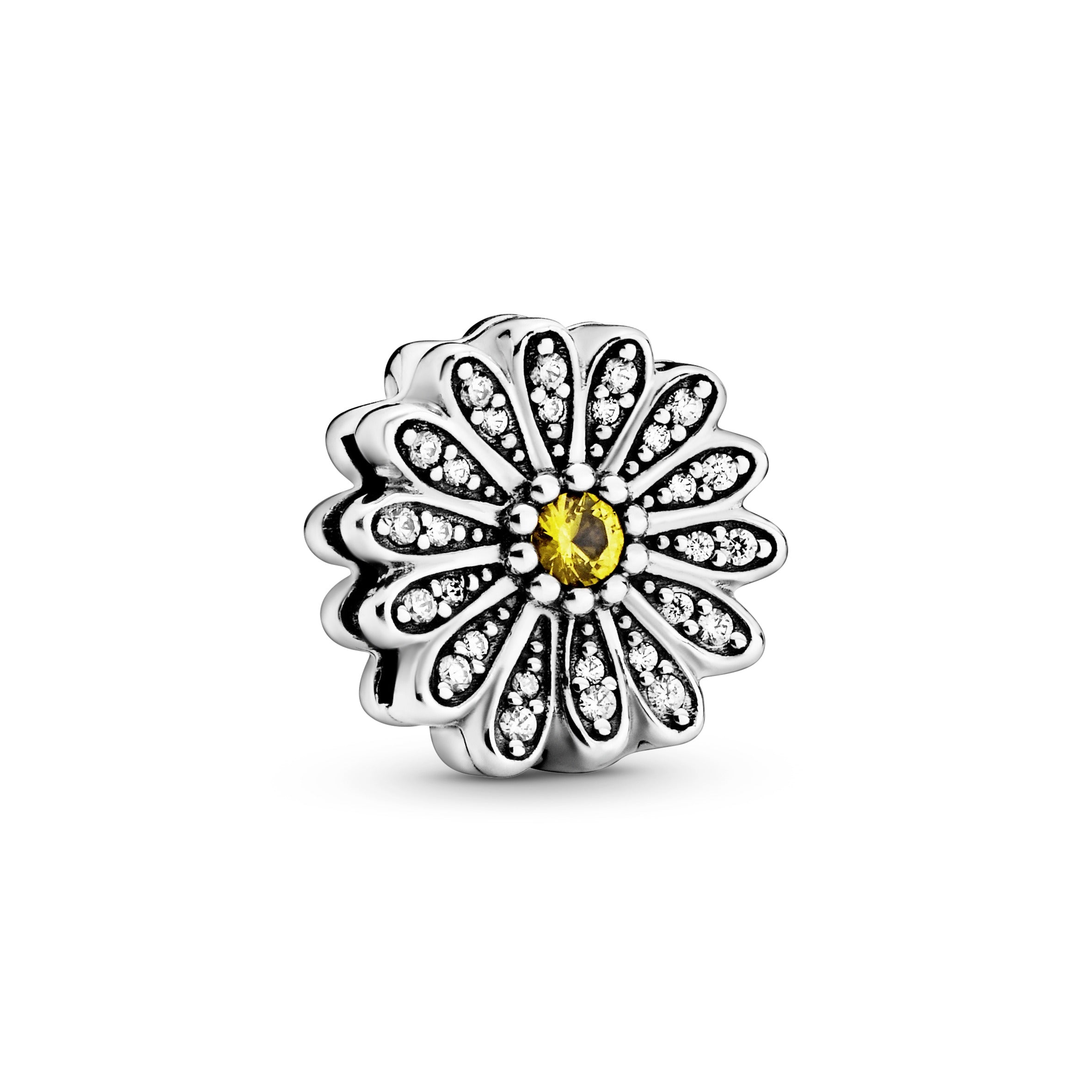 Flower Charm Pandora Clip Margherita White Daisy Flower Spacer
