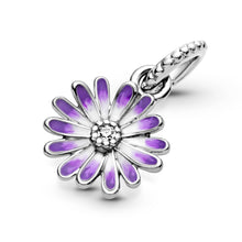 Load image into Gallery viewer, Purple Daisy Dangle Charm
