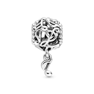 Openwork Music Notes Charm