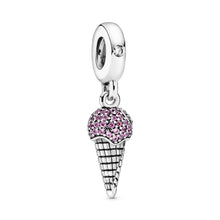 Load image into Gallery viewer, Pavé Ice Cream Cone Dangle Charm
