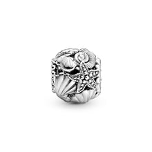 Load image into Gallery viewer, Openwork Starfish, Shells &amp; Hearts Charm
