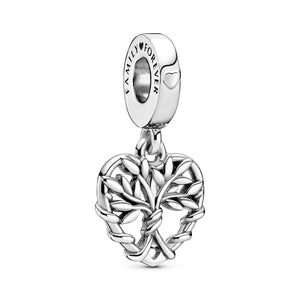 Heart Family Tree Dangle Charm