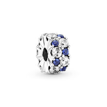 Load image into Gallery viewer, Clear &amp; Blue Sparkling Clip Charm
