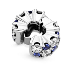 Load image into Gallery viewer, Clear &amp; Blue Sparkling Clip Charm

