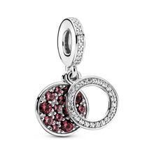 Load image into Gallery viewer, Sparkling Red Disc Double Dangle Charm
