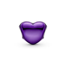 Load image into Gallery viewer, Metallic Purple Heart Charm
