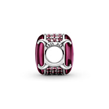 Load image into Gallery viewer, Fuchsia Rose Oval Cabochon Charm
