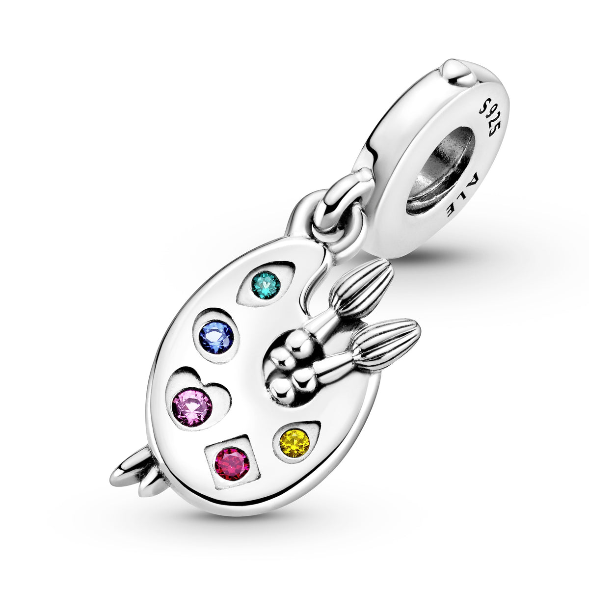 Eva R Charm Artist's Palette Dangle Charm