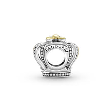 Load image into Gallery viewer, Two-tone Regal Crown Charm
