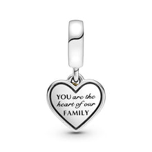 Load image into Gallery viewer, Two-tone Family Tree &amp; Heart Dangle Charm
