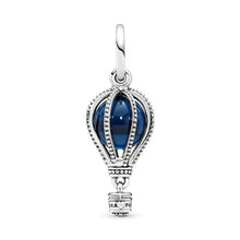 Load image into Gallery viewer, Blue Hot Air Balloon Travel Charm
