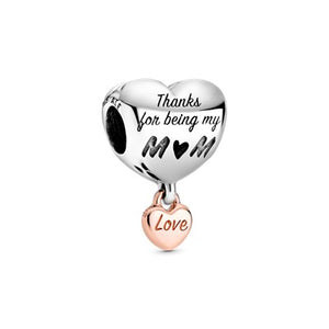 Love You Mum Heart Charm