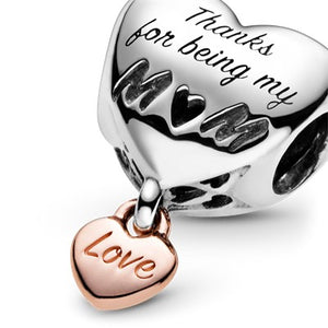 Love You Mum Heart Charm