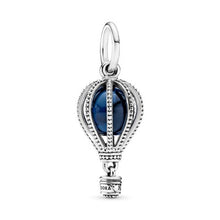 Load image into Gallery viewer, Blue Hot Air Balloon Travel Charm
